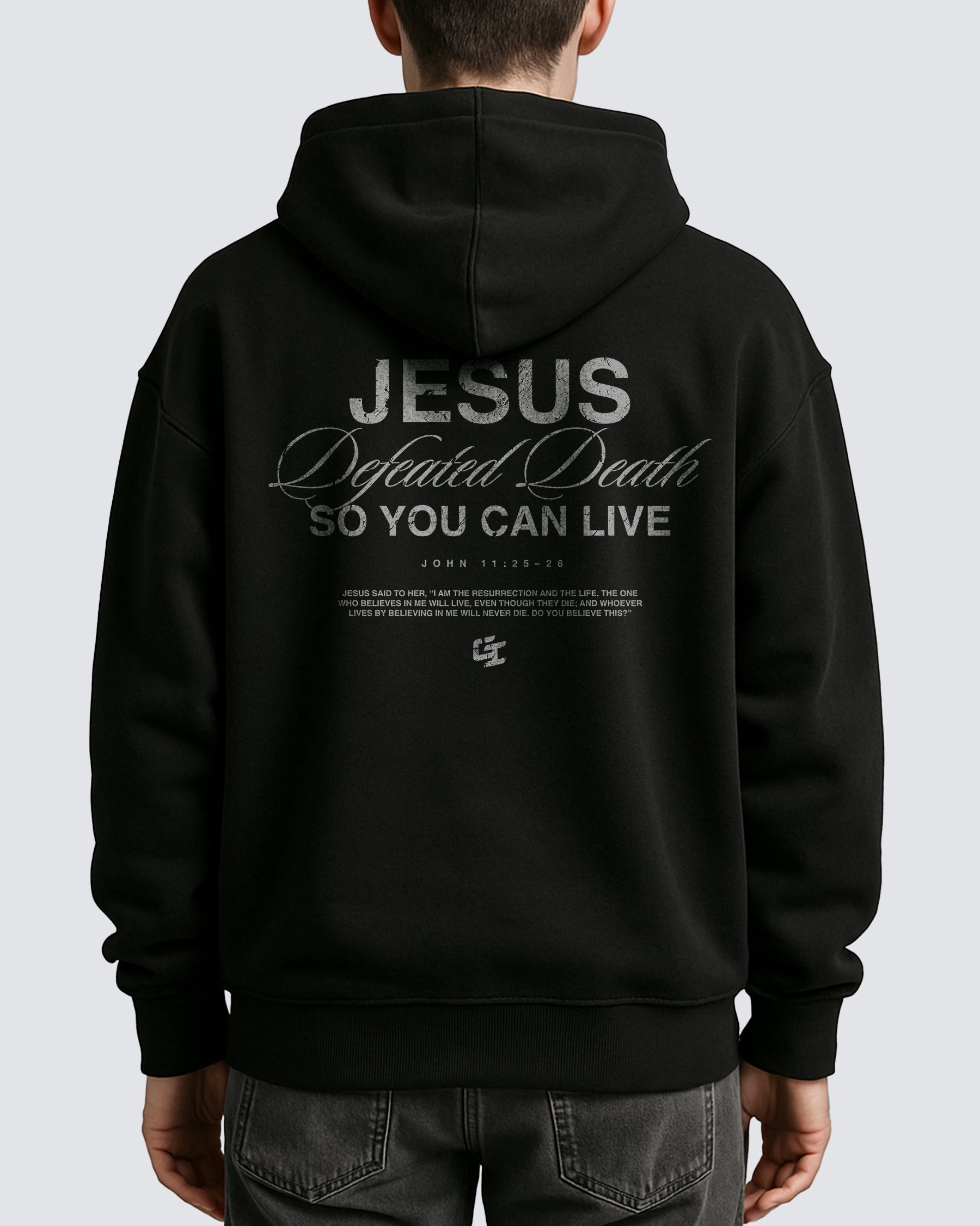 'Jesus Defeated Death' Oversized Hoodie